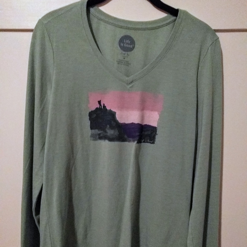 Life is Good long sleeve tee, size M, NWOT
